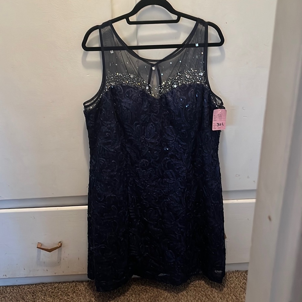 Dark Blue Good Quality EVA USA Winter Formal Dress